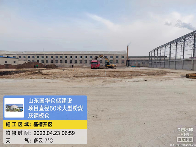许昌大型粉煤灰钢板仓直径50米项目进场